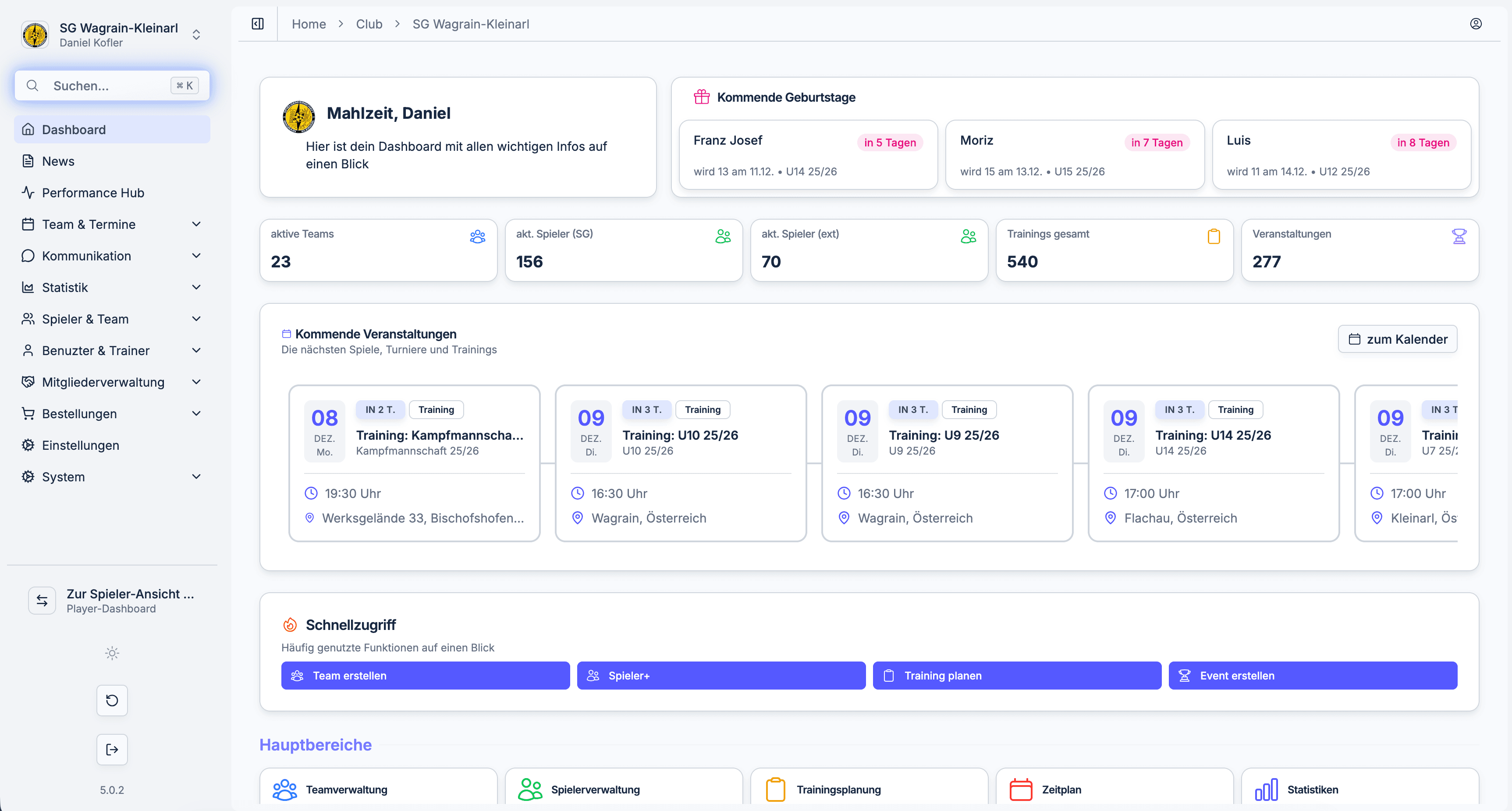 TeamTacs Dashboard